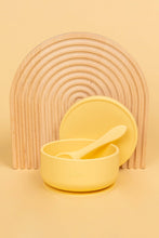 Load image into Gallery viewer, Silicone Suction Bowl with lid + Spoon Set: Vanilla