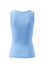 Load image into Gallery viewer, Zoe Contour Rib Scoop Tank - Powder Blue