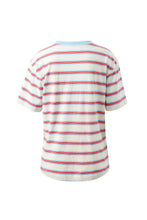 Load image into Gallery viewer, Stevie Slouchy Tee - milk fresh blue red stripe