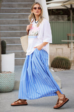 Load image into Gallery viewer, Florence Maxi Skirt - Blue white stripe