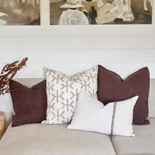 Load image into Gallery viewer, Luca Linen Cushion - Chocolate