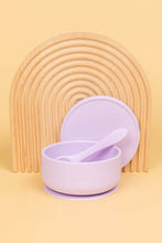 Load image into Gallery viewer, Silicone Suction Bowl with lid + Spoon Set: Blossom