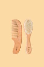 Load image into Gallery viewer, Wooden Baby Brush + Comb Set