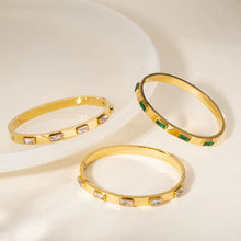 Load image into Gallery viewer, Emerald Radience – 18K Gold Plated Bracelet