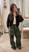 Load image into Gallery viewer, Suede Bomber Jacket – Chocolate