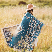 Load image into Gallery viewer, 'Let It Be' Woven Picnic Rug/Throw: Regular 130x160cm