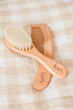 Load image into Gallery viewer, Wooden Baby Brush + Comb Set