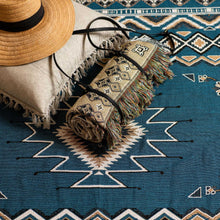 Load image into Gallery viewer, 'Let It Be' Woven Picnic Rug/Throw: Regular 130x160cm