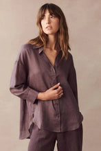 Load image into Gallery viewer, Boyfriend Linen Shirt - Chocolate