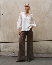 Load image into Gallery viewer, Aria Linen Blouse – White