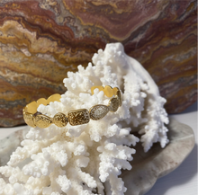 Load image into Gallery viewer, Stevie Textured Gold Cuff Bangle