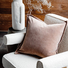 Load image into Gallery viewer, Evelyn Velvet Cushion - Clay