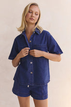 Load image into Gallery viewer, Denim Shirt & Short Set - Indigo