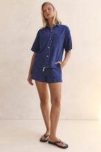 Load image into Gallery viewer, Denim Shirt & Short Set - Indigo