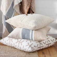 Load image into Gallery viewer, Eros Linen Cushion - Off White/Nutmeg
