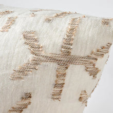 Load image into Gallery viewer, Eros Linen Cushion - Off White/Nutmeg