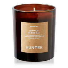 Load image into Gallery viewer, Hunter Candle- ANDREW / TOBACCO + BURNT HAY
