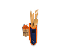 Load image into Gallery viewer, Travel Bamboo Cutlery Set