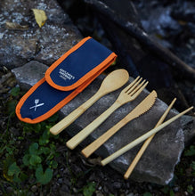 Load image into Gallery viewer, Travel Bamboo Cutlery Set