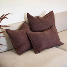 Load image into Gallery viewer, Luca® Linen Cushion - Chocolate