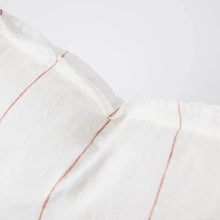 Load image into Gallery viewer, Carter Linen Cushion - Off White w' Nutmeg Fine Stripe