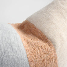 Load image into Gallery viewer, Tallows Linen Cushion - Natural/Ochre/Blue