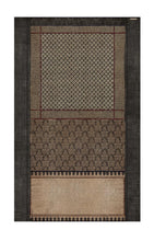 Load image into Gallery viewer, Jasmine Black Patchwork Vinyl Rug - LARGE ROOM 140X220 CM