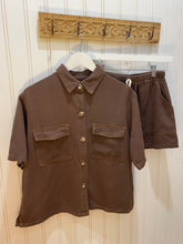 Load image into Gallery viewer, Chocolate Denim Short Set