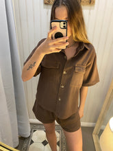Load image into Gallery viewer, Chocolate Denim Short Set