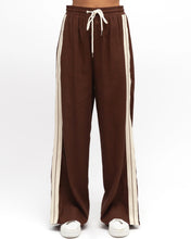 Load image into Gallery viewer, Side Stripe Track Pants – Chocolate