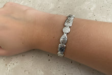 Load image into Gallery viewer, Stevie Textured Silver Cuff Bangle