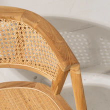 Load image into Gallery viewer, AMALIA RATTAN ROUNDED DINING CHAIR