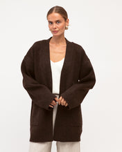 Load image into Gallery viewer, Chocolate Oversized Knit Cardigan