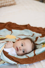 Load image into Gallery viewer, Organic Muslin Swaddle - Fleur Umber (Limited Edition): Fleur - Umber