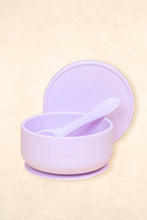 Load image into Gallery viewer, Silicone Suction Bowl with lid + Spoon Set - Outlet: Buttercup