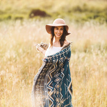 Load image into Gallery viewer, 'Let It Be' Woven Picnic Rug/Throw: Regular 130x160cm