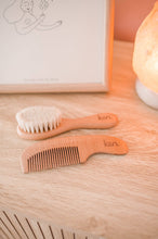 Load image into Gallery viewer, Wooden Baby Brush + Comb Set