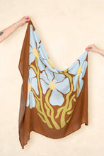 Load image into Gallery viewer, Organic Muslin Swaddle - Fleur Umber (Limited Edition): Fleur - Umber