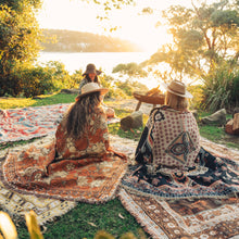 Load image into Gallery viewer, 'Penny Lane' Woven Picnic Rug/Throw: Regular 130x160cm