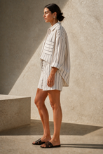 Load image into Gallery viewer, THE ELSIE COTTON STRIPE SET — NATURAL