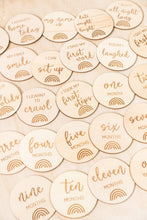 Load image into Gallery viewer, Baby Milestone Wooden Discs