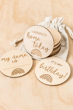 Load image into Gallery viewer, Baby Milestone Wooden Discs