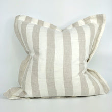 Load image into Gallery viewer, Cara Yarn Dyed Pure French Linen Striped Cushion 50cm Square - Plush Feather Filled
