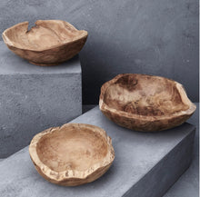 Load image into Gallery viewer, Hand carved tree root serving bowls