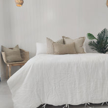 Load image into Gallery viewer, Santorini Pure French Linen Duvet Cover Quilt Cover Set - White
