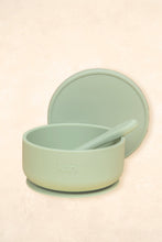Load image into Gallery viewer, Silicone Suction Bowl with lid + Spoon Set - Outlet: Blossom
