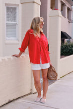 Load image into Gallery viewer, PETA OVERSIZED SHIRT/HERITAGE RED
