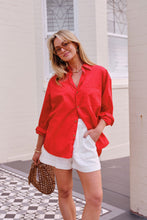Load image into Gallery viewer, PETA OVERSIZED SHIRT/HERITAGE RED
