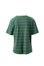 Load image into Gallery viewer, Stevie Slouchy Tee - basil/blue stripe
