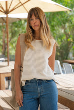 Load image into Gallery viewer, Margot Mesh Knit Tank - Ecru

